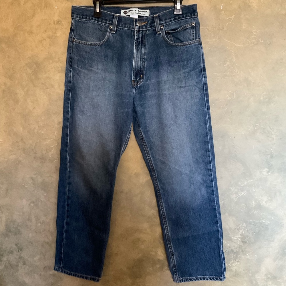 Harley Davidson Straight Leg Jeans Medium Wash 33/30 Y2K